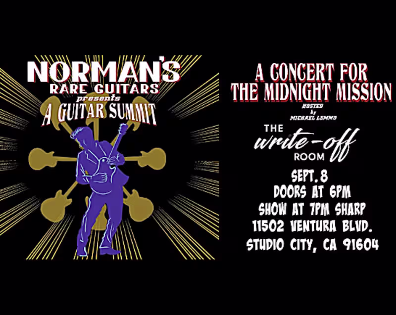 Cover image for Guitar Summit Fundraiser for The Midnight Mission