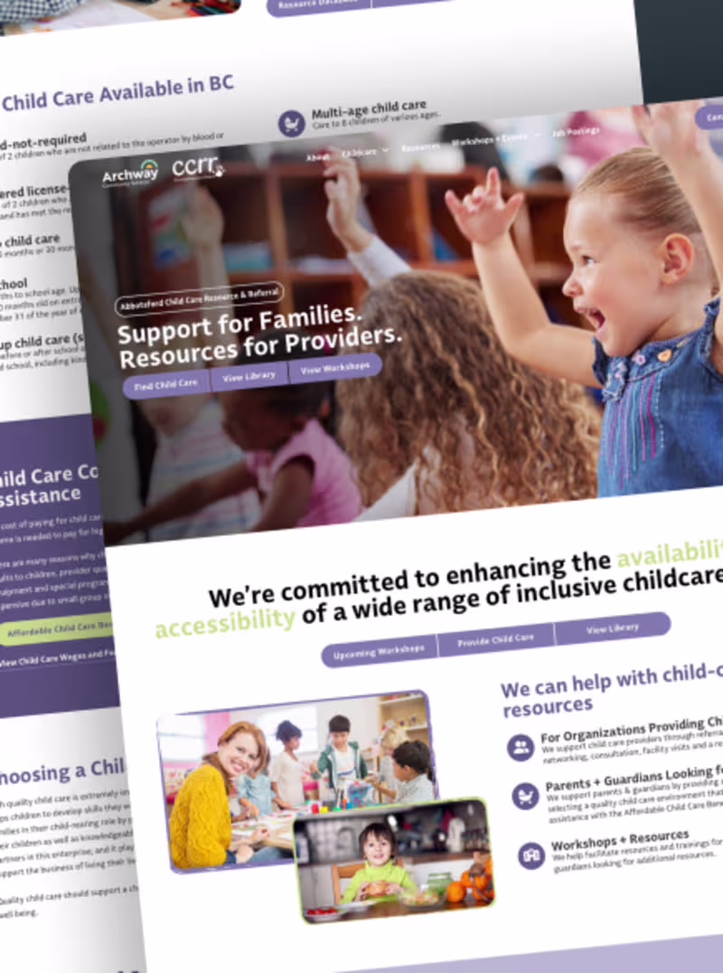 Cover image for A fun website for Abbotsford Child Care Resource and Referra...