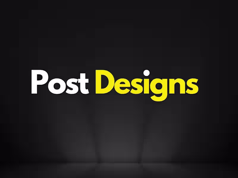 Cover image for
Post Designs
