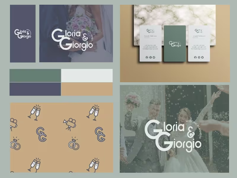 Cover image for Gloria & Giorgio 💍 Wedding planners Logo Design