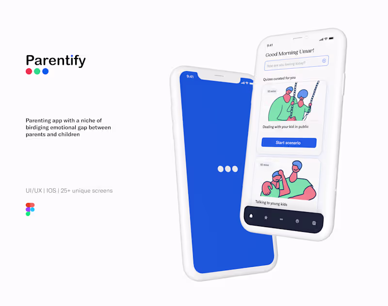 Cover image for Parentify mobile application design 