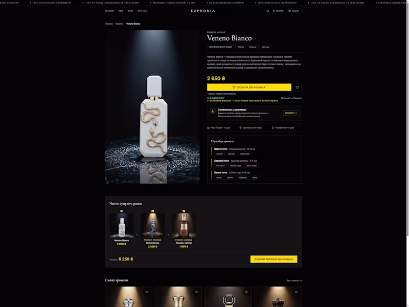 Cover image for Product page UX for fragrance