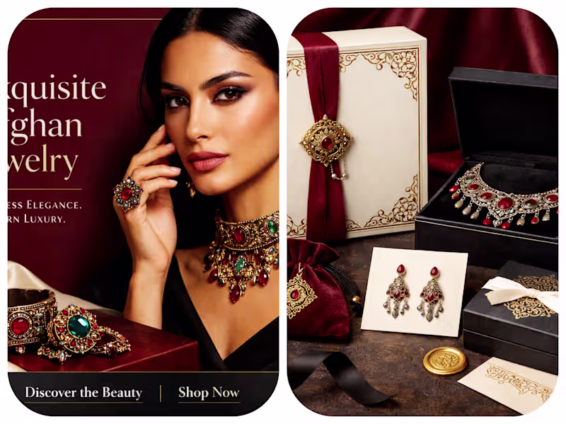 Cover image for Afghan Heritage — Jewelry-Inspired Visual