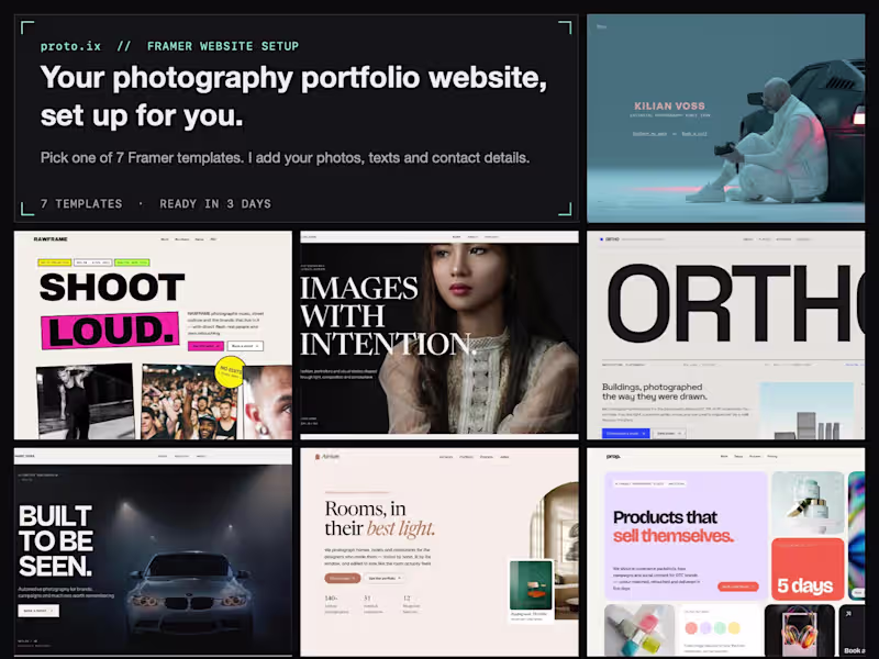 Cover image for Photography Portfolio Website Setup in Framer