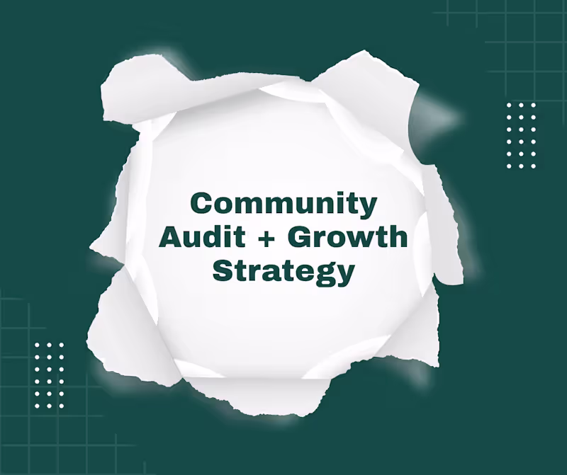 Cover image for Community Audit + Growth Strategy