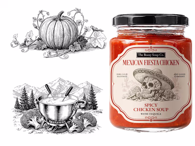 Cover image for Vintage Engraving Labels — The Boozy Soup Co.