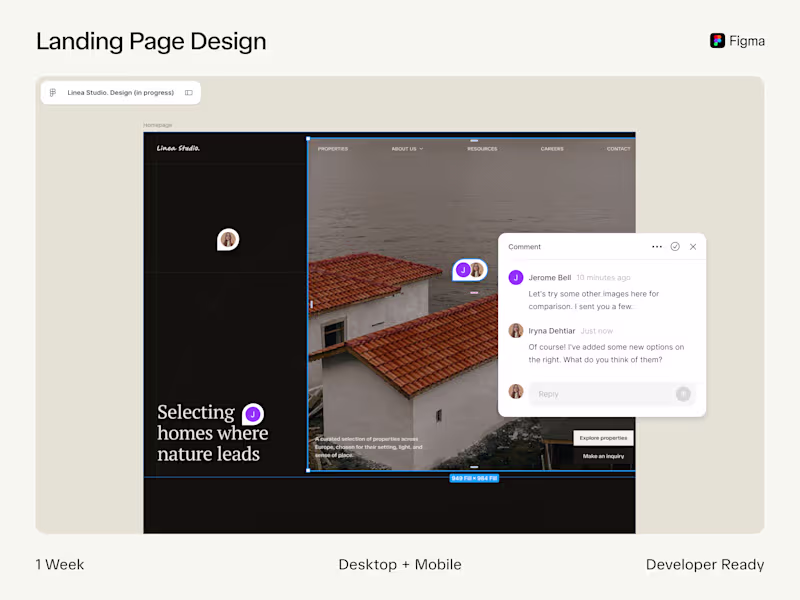 Cover image for Landing Page Design in Figma