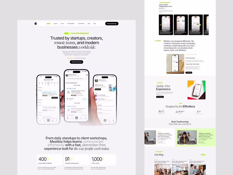 Cover image for Meetlioz | Framer Landing Page Design & Development