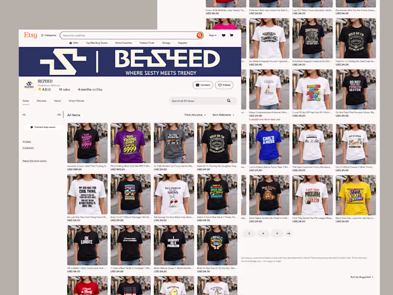 Cover image for BEZEED – Etsy Print-on-Demand Store