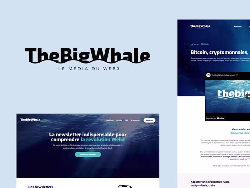 Cover image for The Big Whale | Webflow & Web3 & Nocode consulting