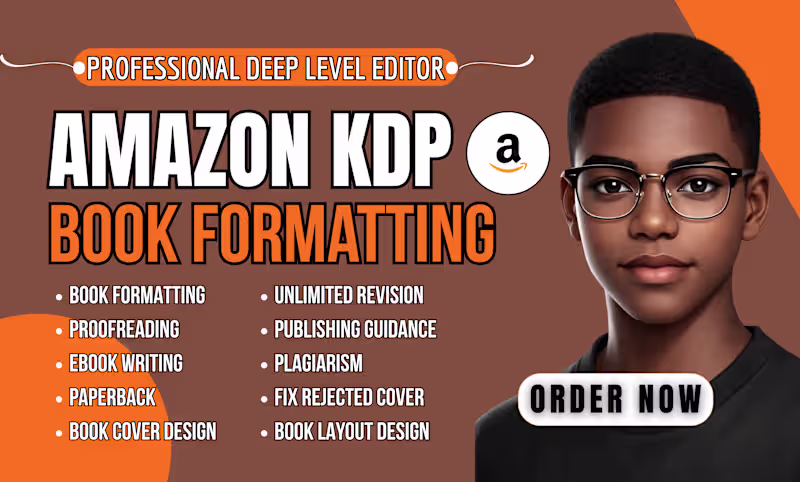 Cover image for I will do amazon kdp ebook and paperback formatting