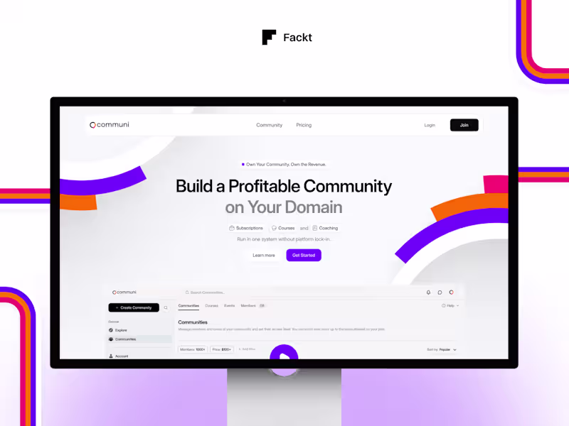 Cover image for Communi Landing Page Design