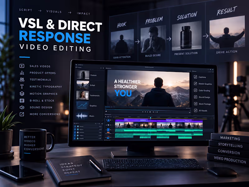 Cover image for VSL & Direct Response Video Editing