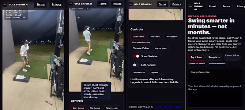 Cover image for This is Golf Vision AI. This was a fun build. I wanted to ch...