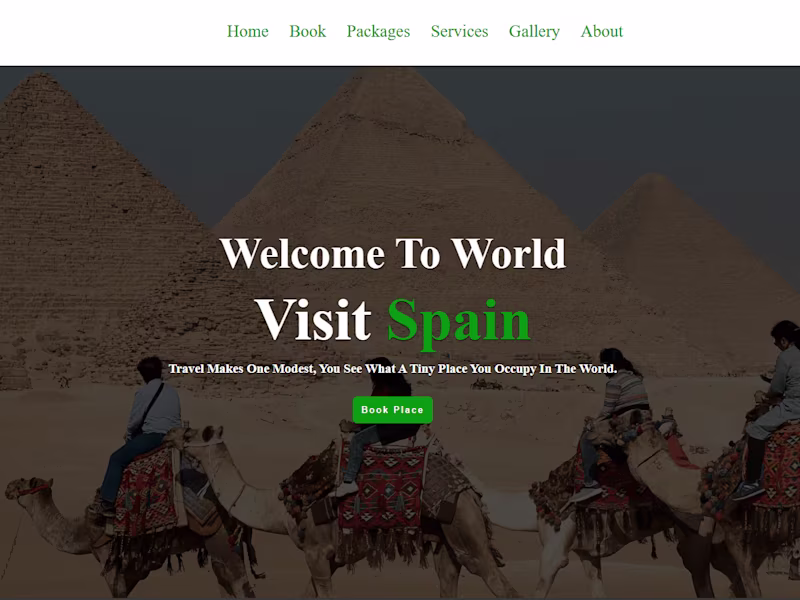 Cover image for Travel Website Frontend