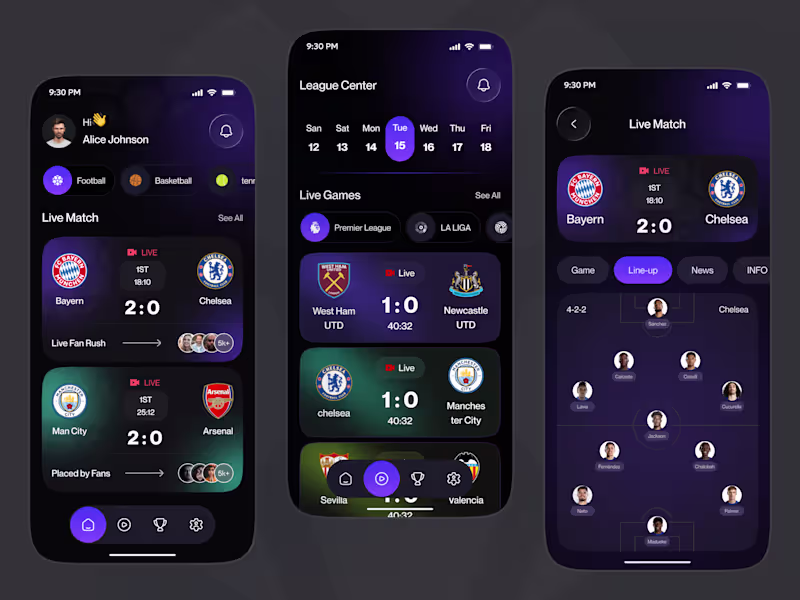 Cover image for Live Sports Mobile App Redesign