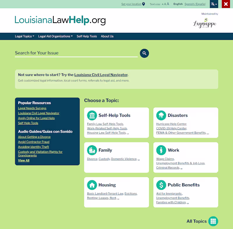 Cover image for LawHelp Platform Redesign Project