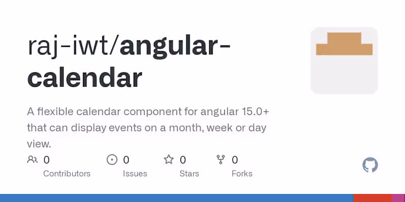 Cover image for Angular 15.0+ Calendar Component Development