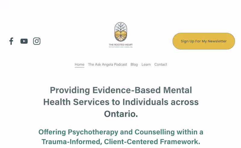 Cover image for The Rooted Heart Psychotherapy and Counselling