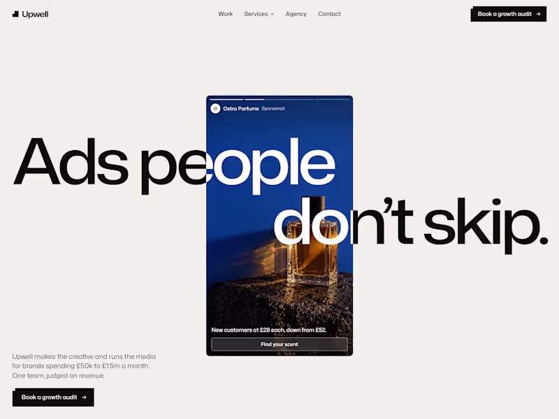 Cover image for Upwell: Digital Marketing Agency Website