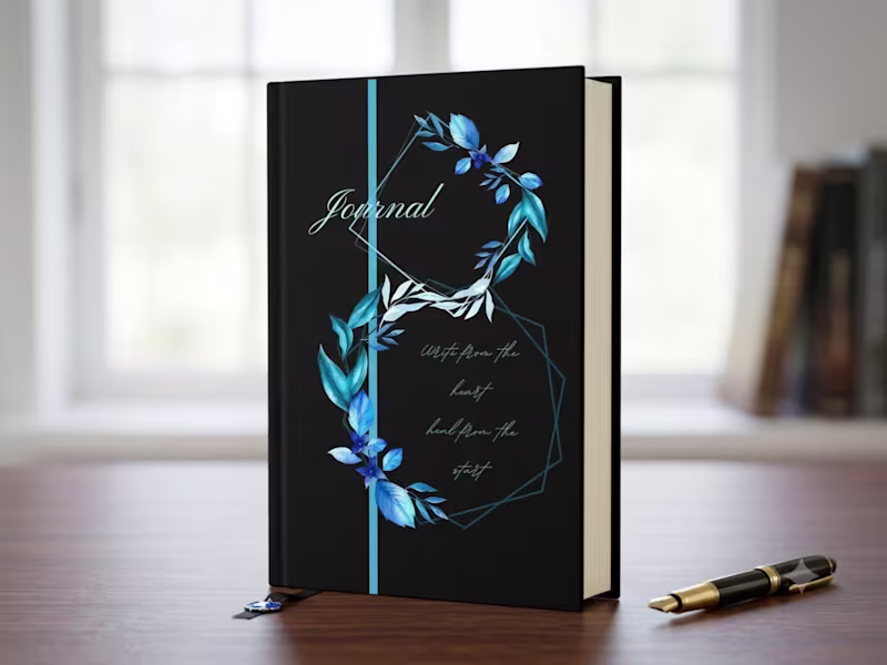 Cover image for Project Title: Botanical Hardcover Journal