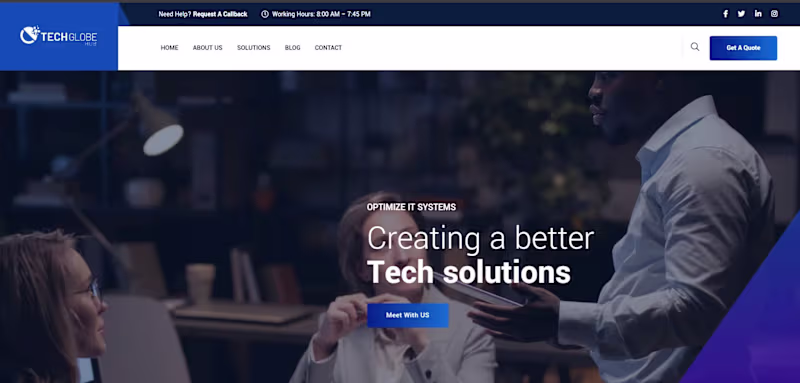Cover image for Custom Web Development for TechGlobeHub.com