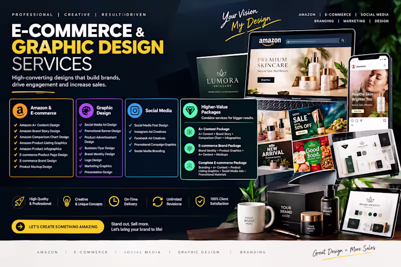 Cover image for E-commerce & Graphic Design That Makes Brands Stand Out