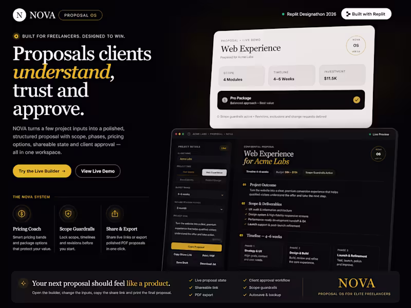 Cover image for 🚀 Introducing NOVA Proposal OS