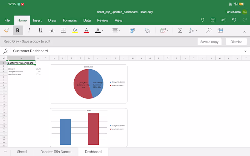 Cover image for Excel Customer Analytics Dashboard