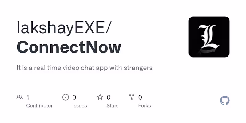 Cover image for ConnectNow Real-Time Video Chat Application Development