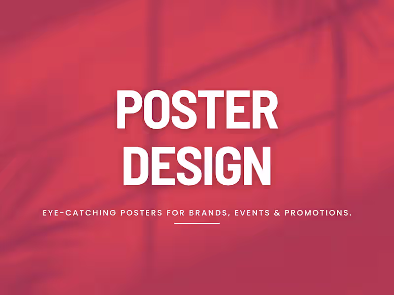 Cover image for Professional Poster Design