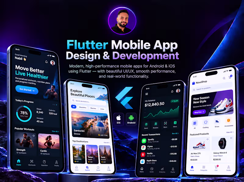 Cover image for Flutter Mobile App Design & Development