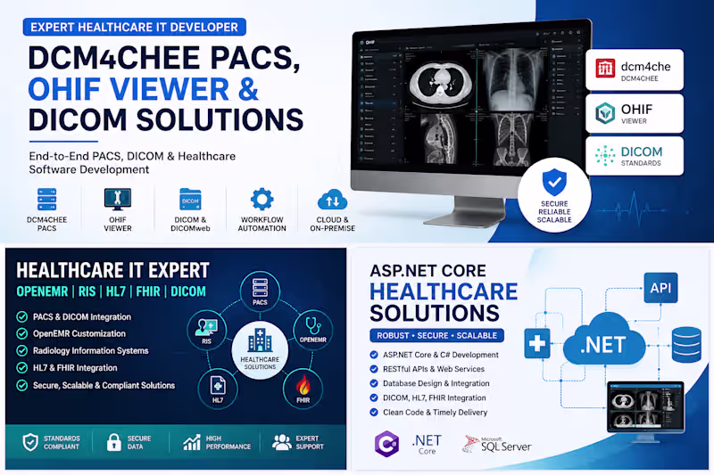 Cover image for I will integrate DCM4CHEE PACS, OHIF Viewer and DICOM solutions