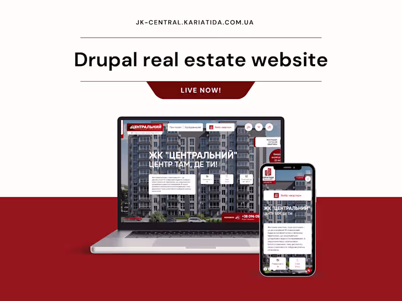 Cover image for Drupal website for Ukrainian development company
