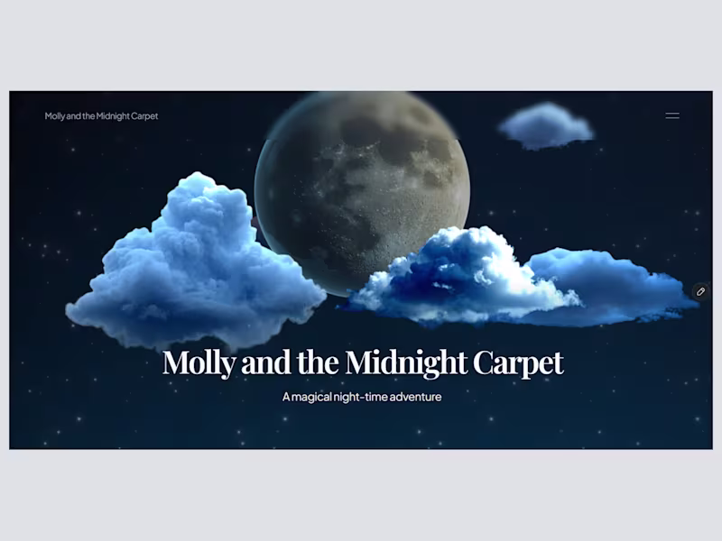 Cover image for Molly and the Midnight Carpet: An Interactive Storybook