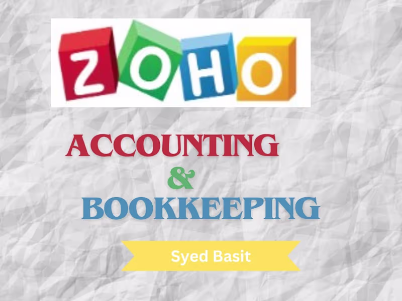 Cover image for You will get Zoho Books bookkeeping and Accounting