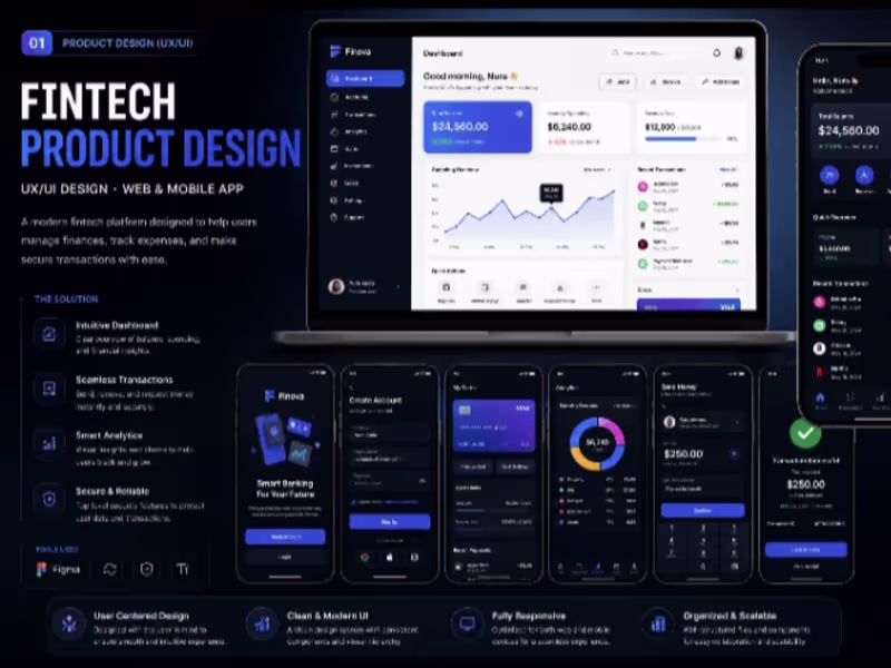 Cover image for Fintech Dashboard & Mobile App
