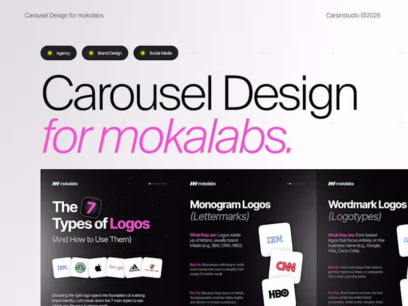 Cover image for Carousel Design for a Design Agency