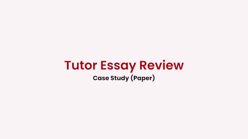 Cover image for Tutor Essay Review