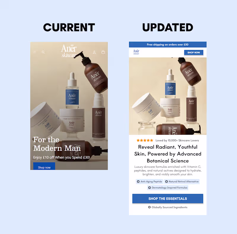Cover image for Before and After Hero section