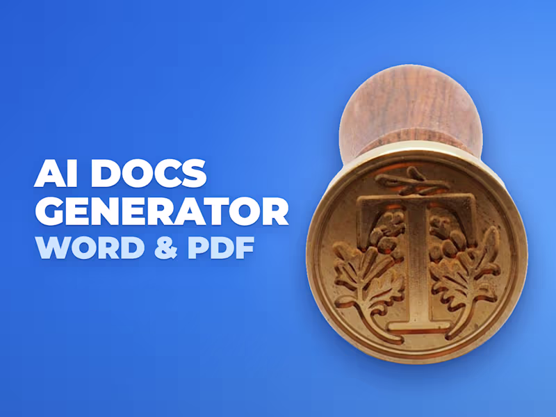 Cover image for AI proposal and report generator, Word and PDF