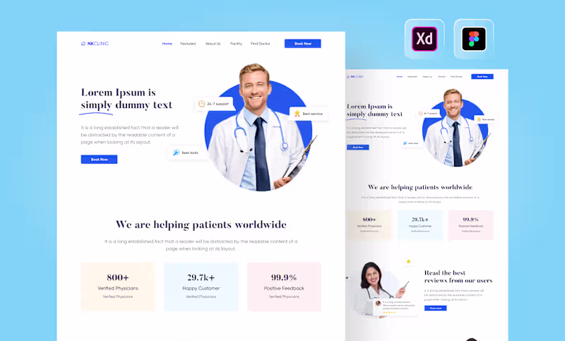 Cover image for Modern Website UI/UX Design in Figma and Adobe XD