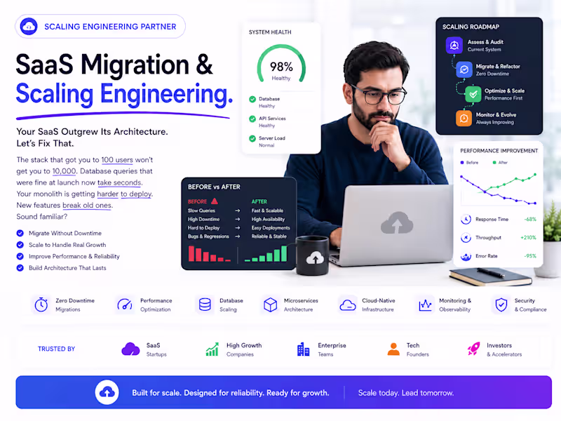 Cover image for SaaS Migration & Scaling Engineering