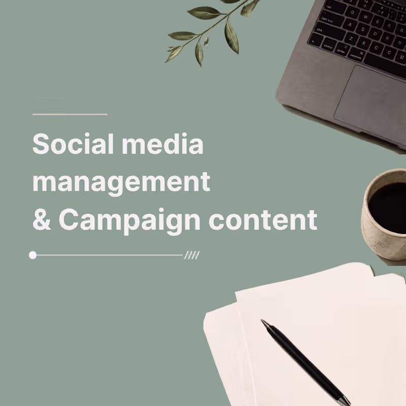 Cover image for Social media management & Campaign content