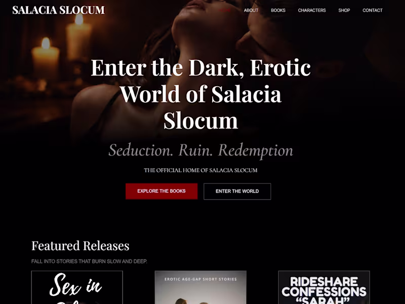 Cover image for Dark Romance Fantasy Author Website