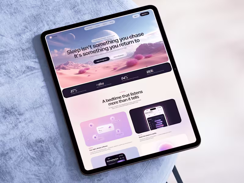 Cover image for 🌙 Website for Sleep Wellness App | Hyperactive