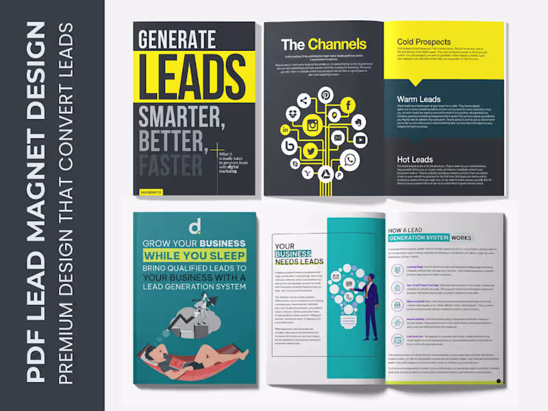 Cover image for PDF Lead Magnet Design for Coaches, Brands & Lead Generation