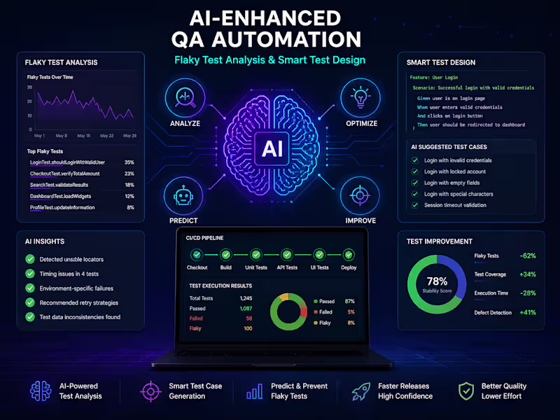 Cover image for AI-Enhanced QA Automation (Flaky Test
