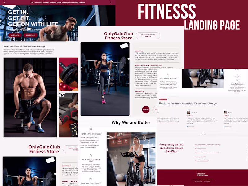 Cover image for Replo Landing page build for a Fitness company