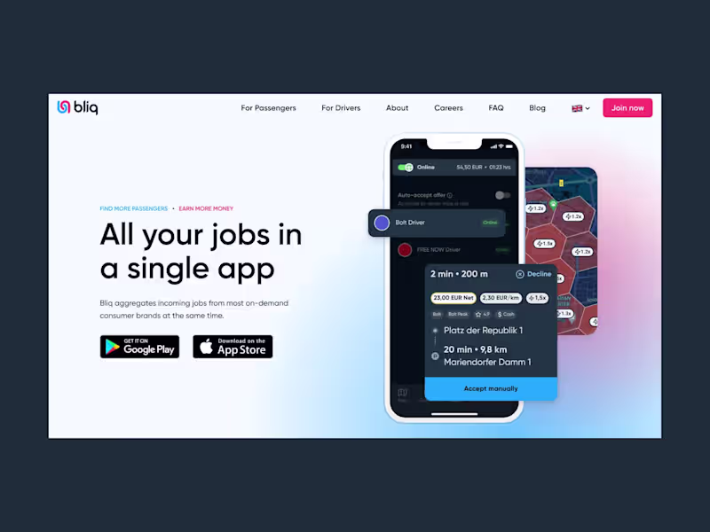 Cover image for Web Design & Webflow Development · On-Demand Drives App